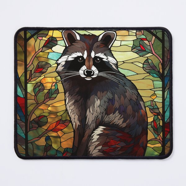 Item preview, Raccoon in Stained Glass designed and sold by RedHandedOD.