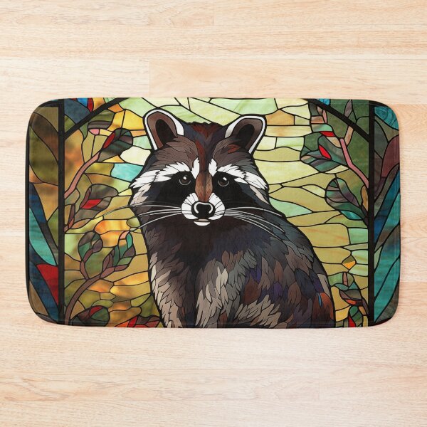 Item preview, Raccoon in Stained Glass designed and sold by RedHandedOD.