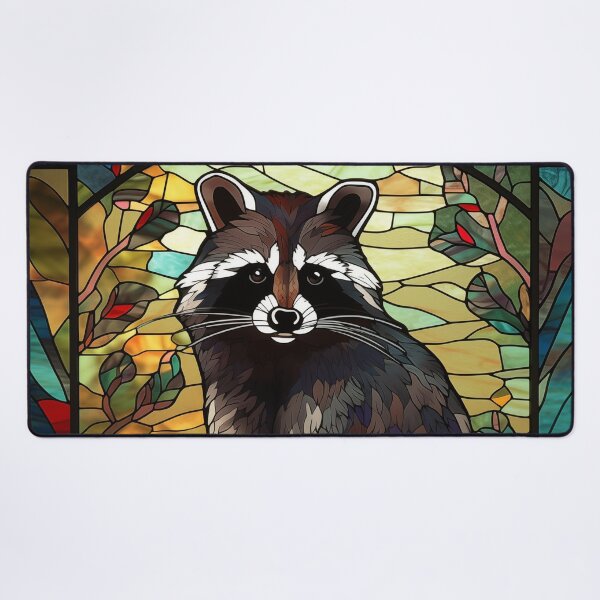 Item preview, Raccoon in Stained Glass designed and sold by RedHandedOD.