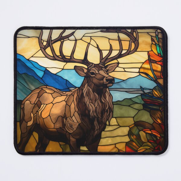 Item preview, Elk in Stained Glass designed and sold by RedHandedOD.