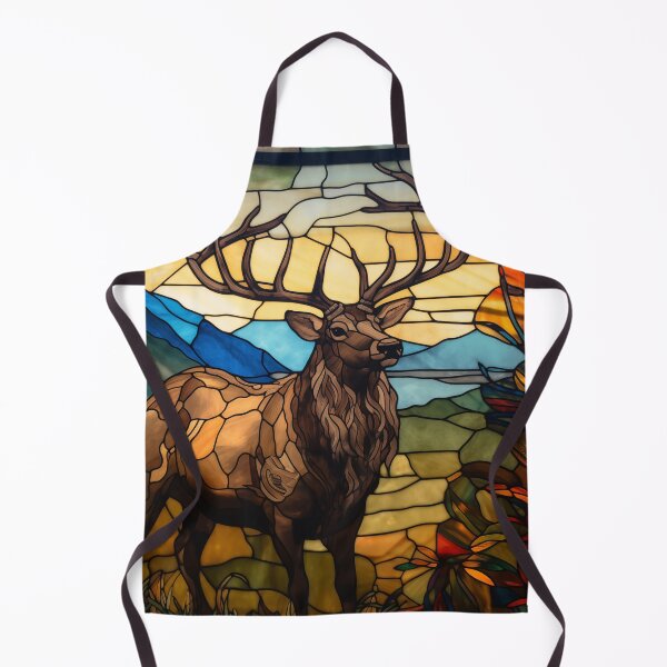 Item preview, Elk in Stained Glass designed and sold by RedHandedOD.