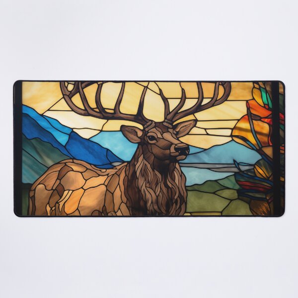 Item preview, Elk in Stained Glass designed and sold by RedHandedOD.