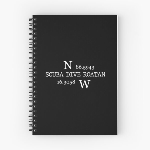 Item preview, Scuba dive Roatan, Honduras, latitude and longitude coordinates, all profit supports ocean conservation  designed and sold by seekingclarity.