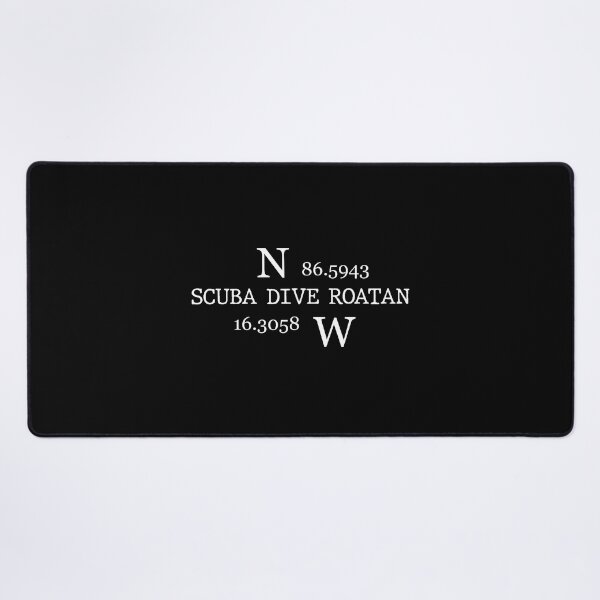 Item preview, Scuba dive Roatan, Honduras, latitude and longitude coordinates, all profit supports ocean conservation designed and sold by seekingclarity.