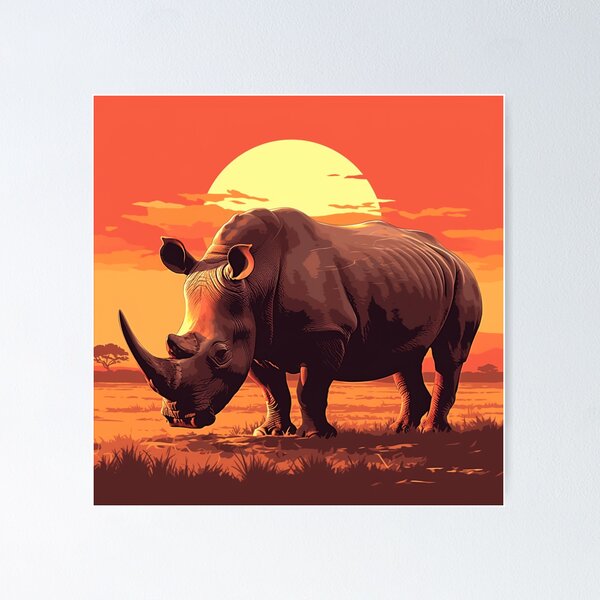 Item preview, Black Rhino Endangered species designed and sold by SMARTKIT  DESIGNAGENCY.