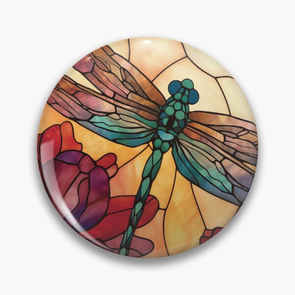 Item preview, Dragonfly in Stained Glass designed and sold by RedHandedOD.