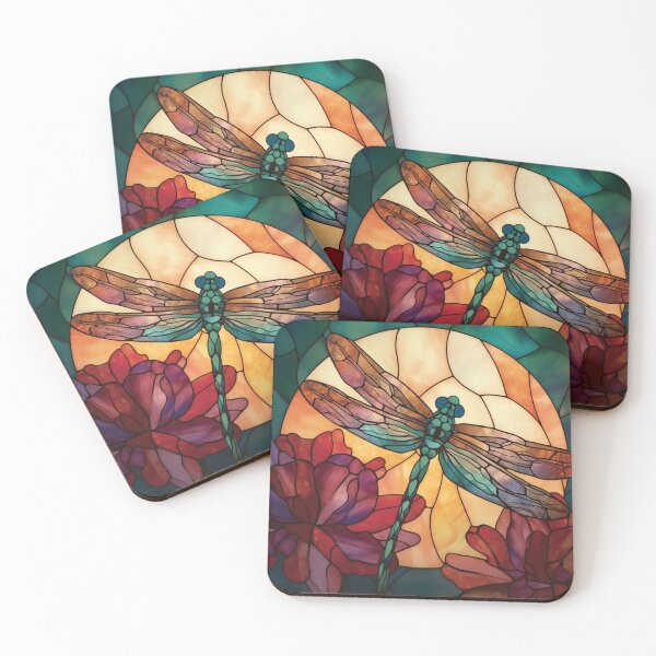 Item preview, Dragonfly in Stained Glass designed and sold by RedHandedOD.