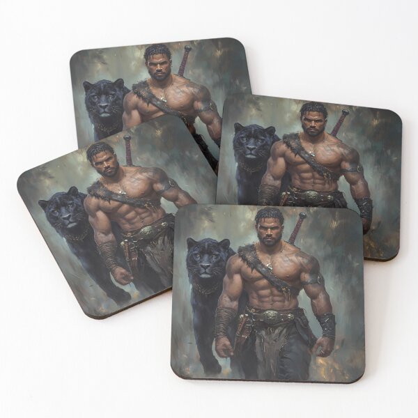 Item preview, Guardian of the Wild: The Warrior and His Panther designed and sold by Spiritveil.