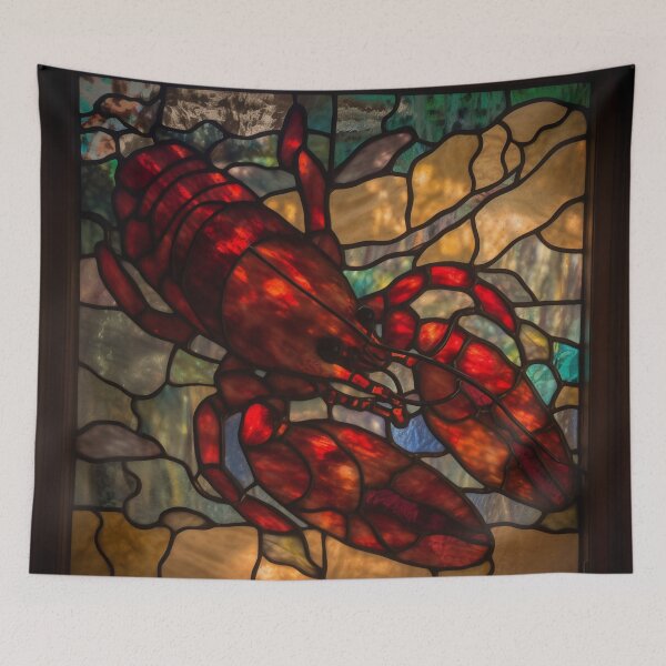 Item preview, Crawfish/Lobster in Stained Glass designed and sold by RedHandedOD.