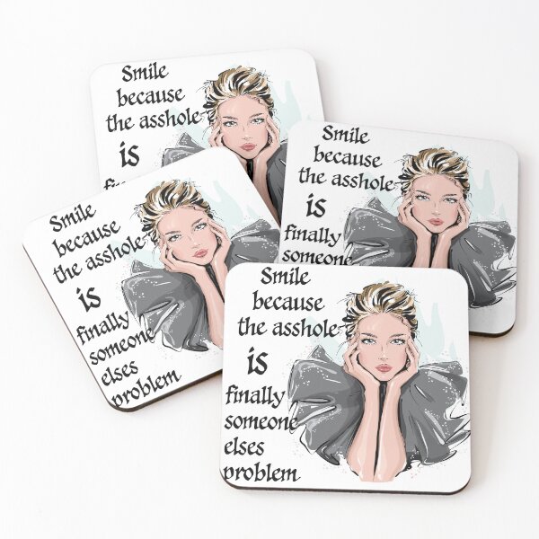 Item preview, Parisian Aesthetic bold quote smile for someone elses problem designed and sold by doracreations.