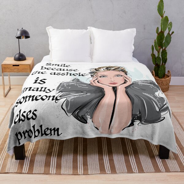 Item preview, Parisian Aesthetic bold quote smile for someone elses problem designed and sold by doracreations.