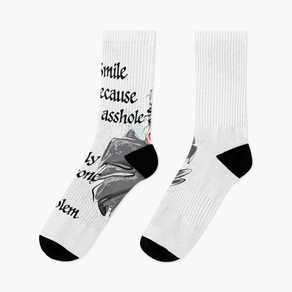 Item preview, Parisian Aesthetic bold quote smile for someone elses problem designed and sold by doracreations.