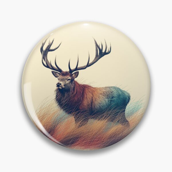 Item preview, Scottish Highland Stag Sketch Abstract Retro Sketch designed and sold by MaedK.