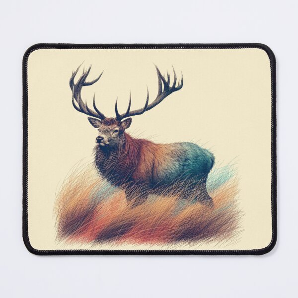 Item preview, Scottish Highland Stag Sketch Abstract Retro Sketch designed and sold by MaedK.