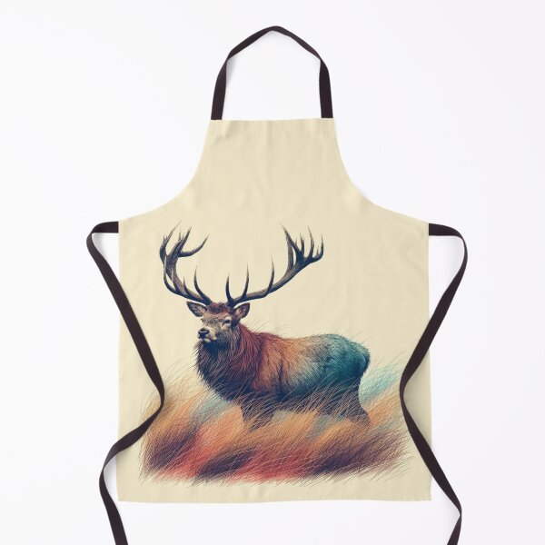 Item preview, Scottish Highland Stag Sketch Abstract Retro Sketch designed and sold by MaedK.