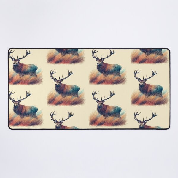 Item preview, Scottish Highland Stag Sketch Abstract Retro Sketch designed and sold by MaedK.