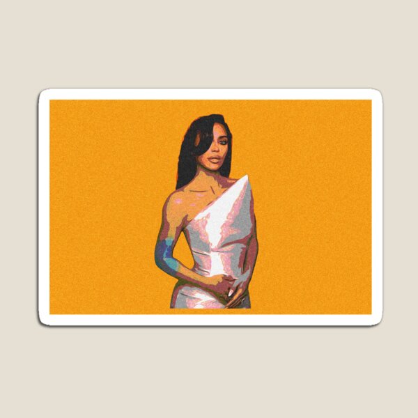 Aperçu de l'œuvre Robe de cérémonie de remise de prix Kim Kay Orange Retro Pop Art créée et vendue par popartdemo.