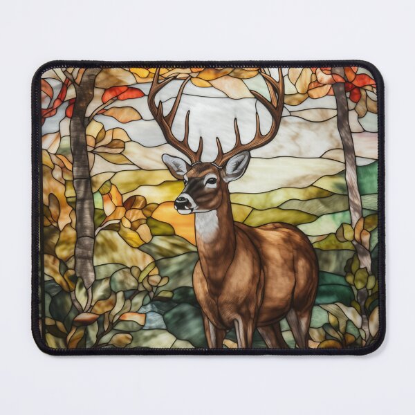 Item preview, Whitetail Buck in Stained Glass designed and sold by RedHandedOD.