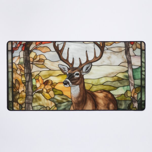 Item preview, Whitetail Buck in Stained Glass designed and sold by RedHandedOD.