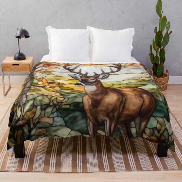 Item preview, Whitetail Buck in Stained Glass designed and sold by RedHandedOD.