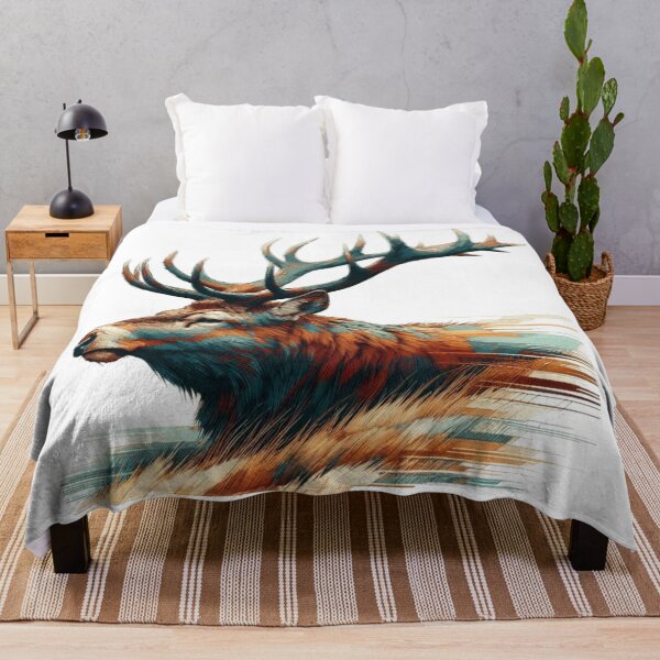 Item preview, Scottish Highland Stag Sketch Abstract Retro Sketch designed and sold by MaedK.