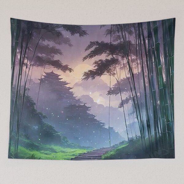 Item preview, Mystical Bamboo Forest Path to an Ancient Japanese Castle designed and sold by aniscapes.