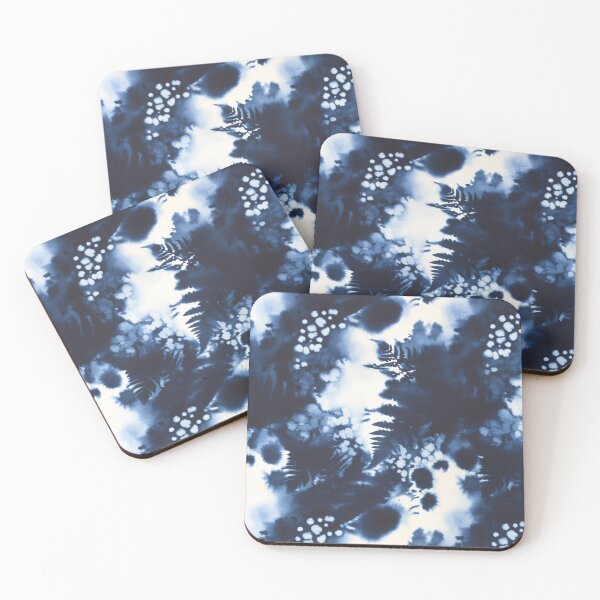 Item preview, Indigo Blue Shibori Fern Botanical Pattern designed and sold by trajeado14.