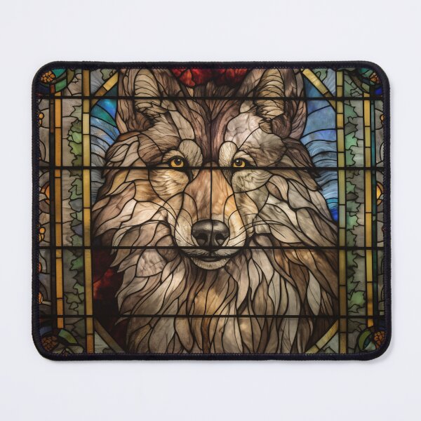Item preview, Wolf in Stained Glass designed and sold by RedHandedOD.