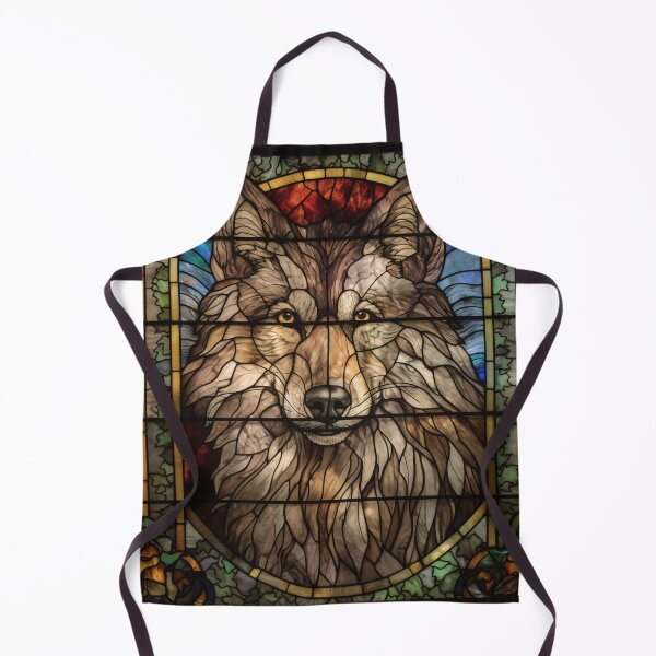 Item preview, Wolf in Stained Glass designed and sold by RedHandedOD.