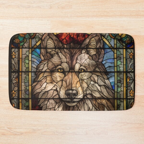 Item preview, Wolf in Stained Glass designed and sold by RedHandedOD.