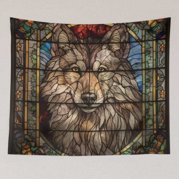 Item preview, Wolf in Stained Glass designed and sold by RedHandedOD.