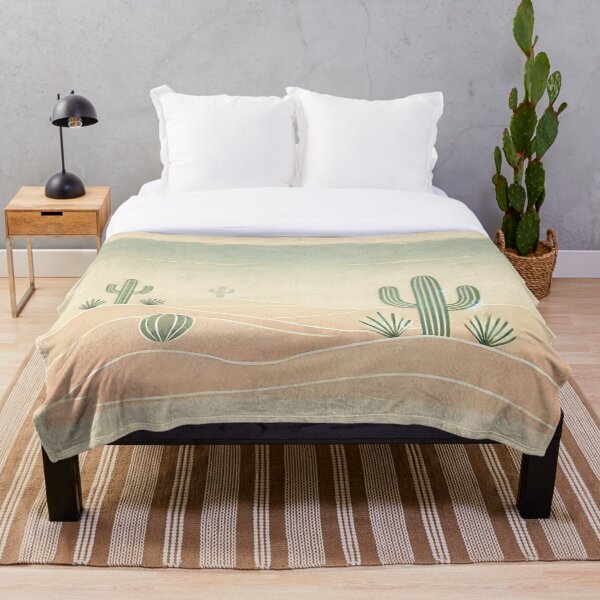 Item preview, Minimalist Watercolor Desert with Cacti Duvet Covers designed and sold by gizem13.