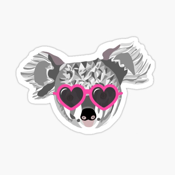 Item preview, Cool Koala with Heart Glasses designed and sold by Lotus Soul Creative.