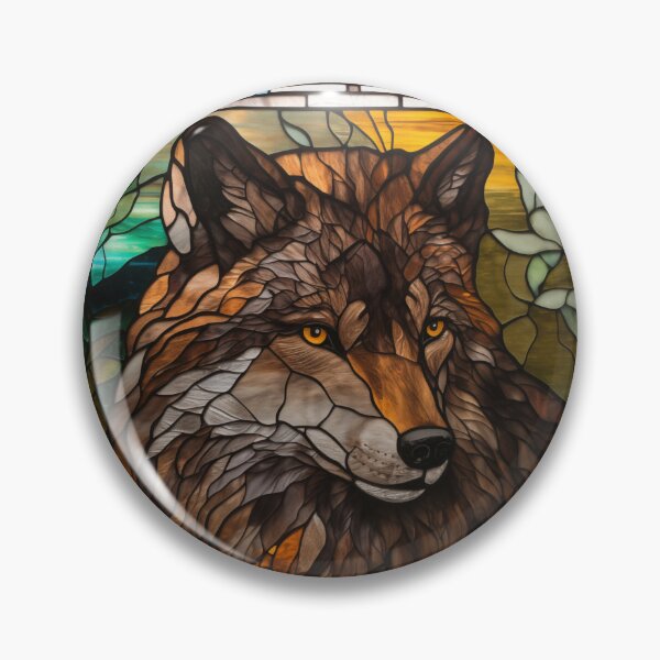 Item preview, Red Wolf in Stained Glass designed and sold by RedHandedOD.