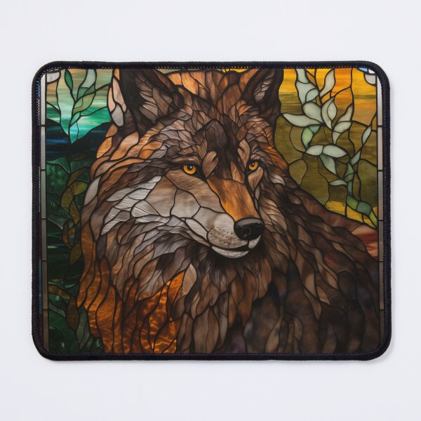 Item preview, Red Wolf in Stained Glass designed and sold by RedHandedOD.