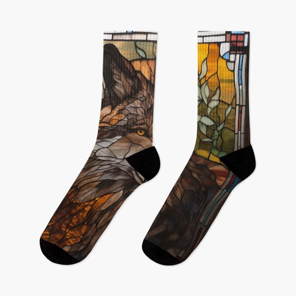 Item preview, Red Wolf in Stained Glass designed and sold by RedHandedOD.