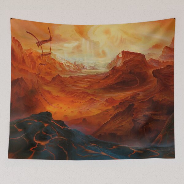 Item preview, The Bridge - a picture of catastrophe and lava and embers designed and sold by art paintings.