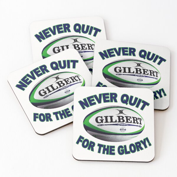 Item preview, Rugby; Never Quit; For The Glory;  designed and sold by StickerApe.