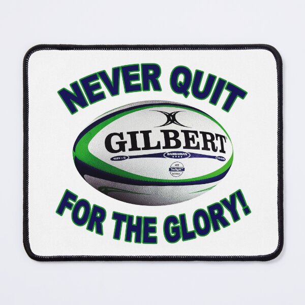 Item preview, Rugby; Never Quit; For The Glory;  designed and sold by StickerApe.