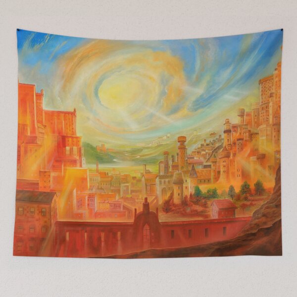 Item preview, City lights - an invented city lights up from within designed and sold by art paintings.
