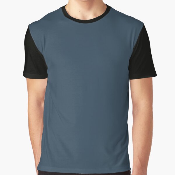 Cyan Blue Color #2B4355 Graphic T-Shirt