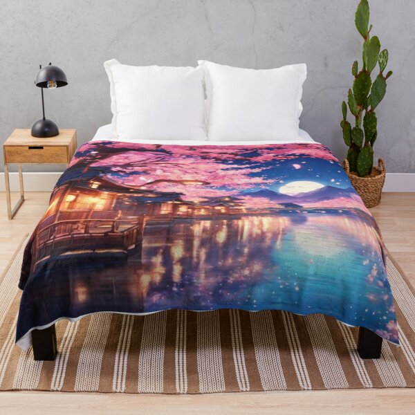 Item preview, Japanese Cherry Blossom Anime Scenery designed and sold by aniscapes.