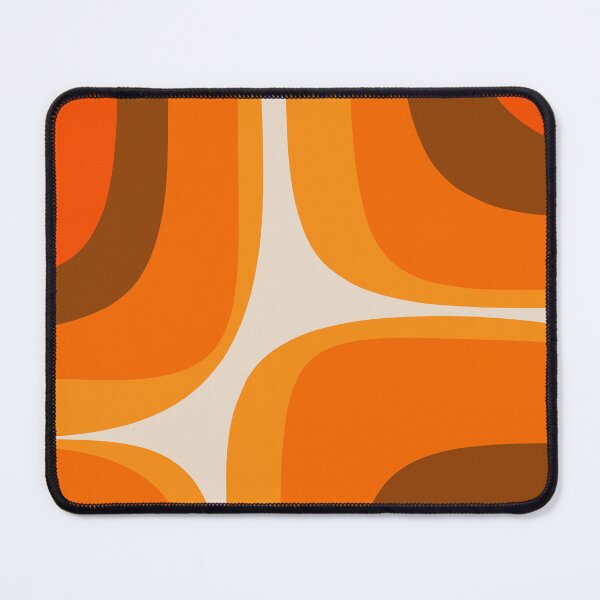 Item preview, Retro Groove Minimalist Mid Century Modern Abstract 70s Brown and Orange Pattern designed and sold by kierkegaard.