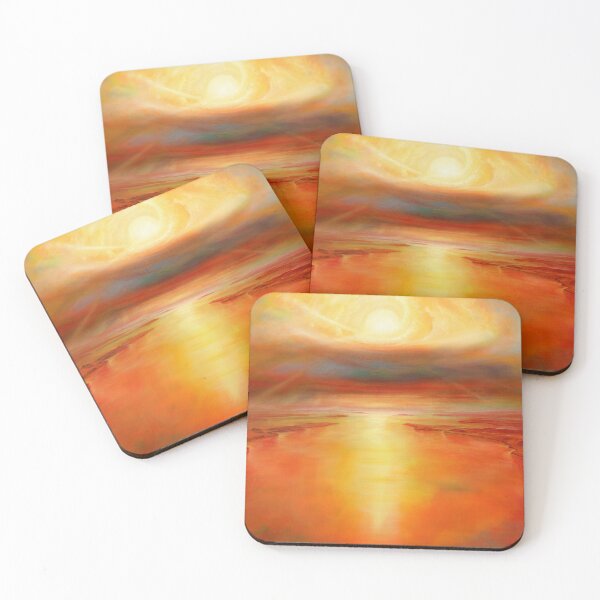 Item preview, Exposures - Wadden Sea with sun scene, fictitious designed and sold by art paintings.