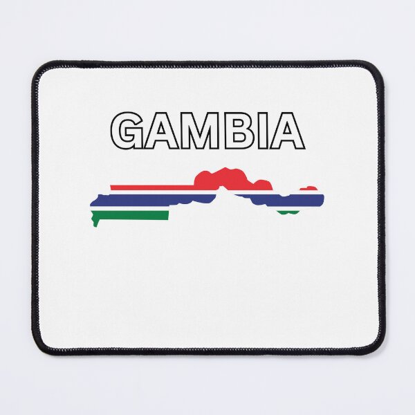 Item preview, Gambia Flag Map Design designed and sold by atomstartup.