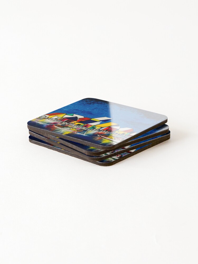 Thumbnail 4 of 5, Coasters (Set of 4), Floating Markets designed and sold by ROB51.