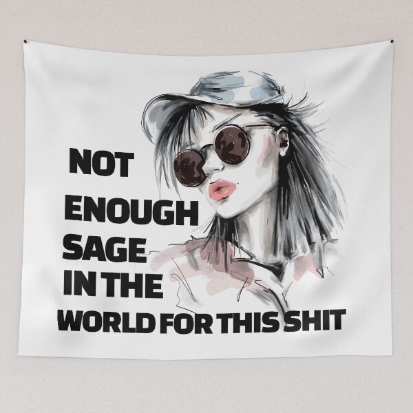 Item preview, Parisian Aesthetic bold quote not enough sage designed and sold by doracreations.