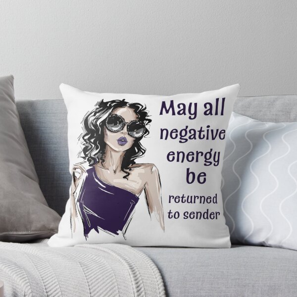 Item preview, Parisian Aesthetic bold quote may all negative energy be return to sender designed and sold by doracreations.