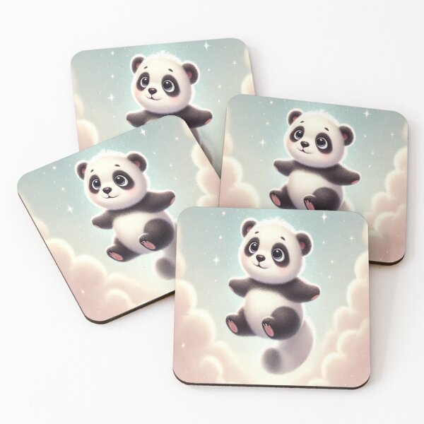 Item preview,  Floating Panda - Cute Whimsical Airborne Bear Design designed and sold by AkilaCreations .