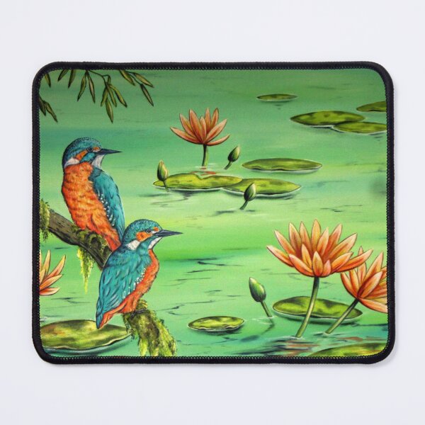 Item preview, Kingfishers at the water lily pond designed and sold by Naturzauber.